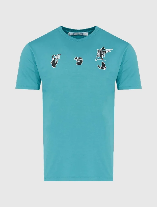 OFF WHITE MLB MARLINS SHORT SLEEVE TEE