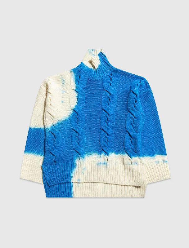 OFF WHITE TIE DYE TURTLENECK