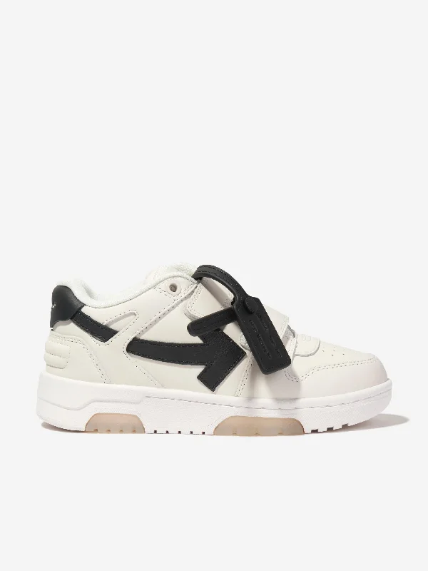 Off-White Kids Leather Out Of Office Straps Trainers in White Off-White Kids Leather Out Of Office Straps Trainers in White