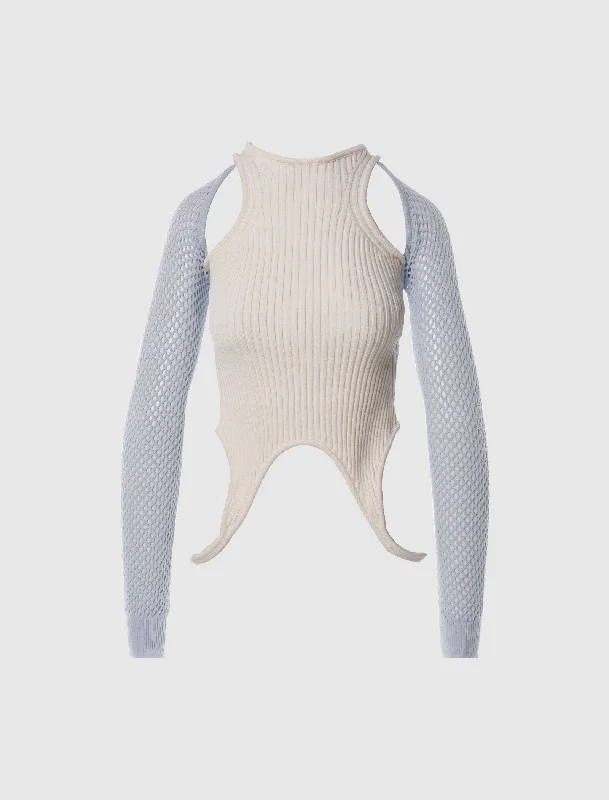 OFF WHITE WOMEN'S RACERBACK LONG SLEEVE TOP
