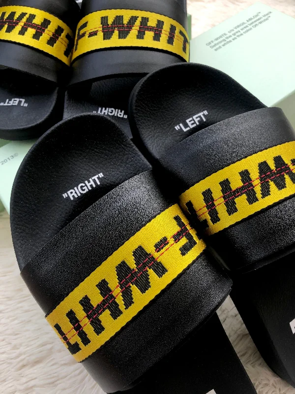 Off-White Industrial Logo-embroidered Sandal Yellow