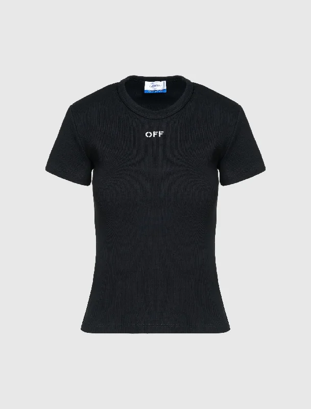 OFF WHITE WOMEN'S OFF STAMP RIB TEE