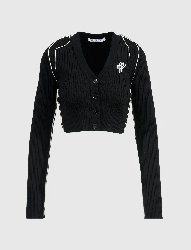 OFF WHITE WOMEN'S CROP CARDIGAN