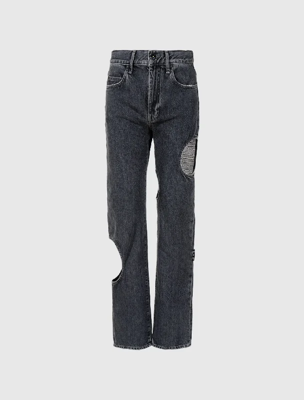OFF WHITE WOMEN'S METEOR COOL BAGGY JEANS