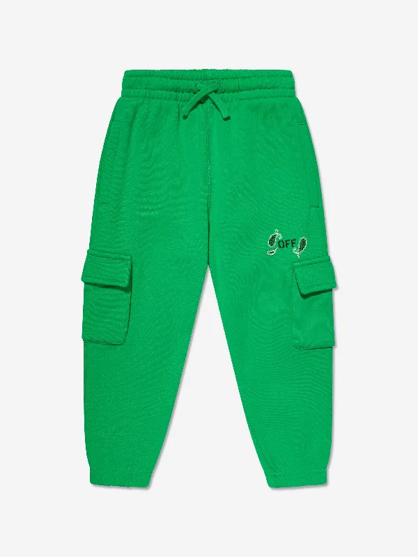 Off-White Kids Bandana Joggers in Green Off-White Kids Bandana Joggers in Green
