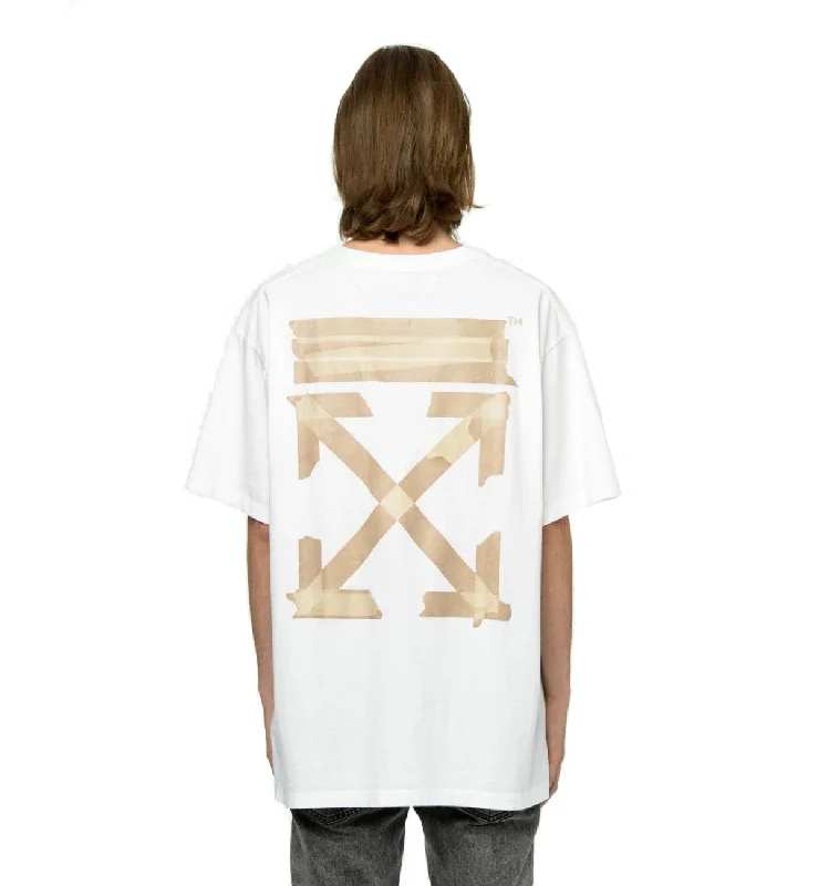 Off-White Cream Tape Arrow T-Shirt (White) Off-White Cream Tape Arrow T-Shirt (White)