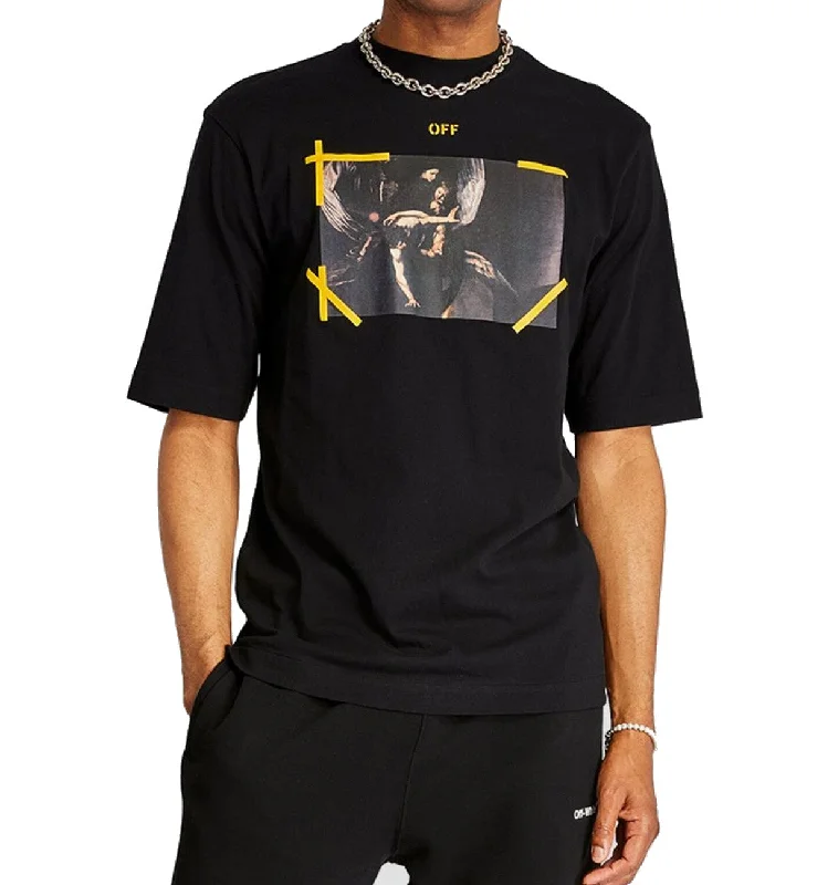Off-White Yellow Line Caravaggio T-Shirt (Black) Off-White Yellow Line Caravaggio T-Shirt (Black)