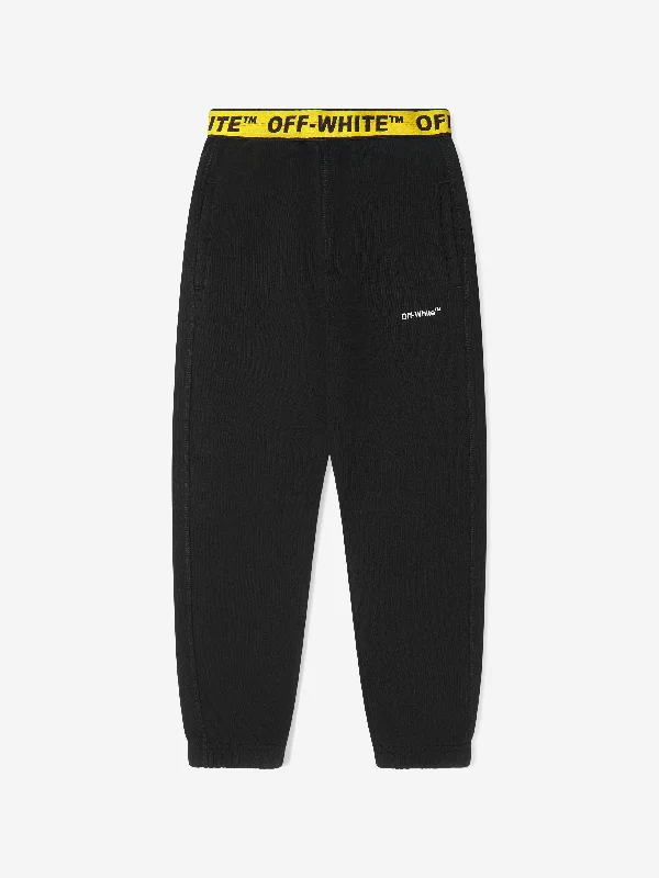 Off-White Boys Logo Industrial Joggers in Black Off-White Boys Logo Industrial Joggers in Black