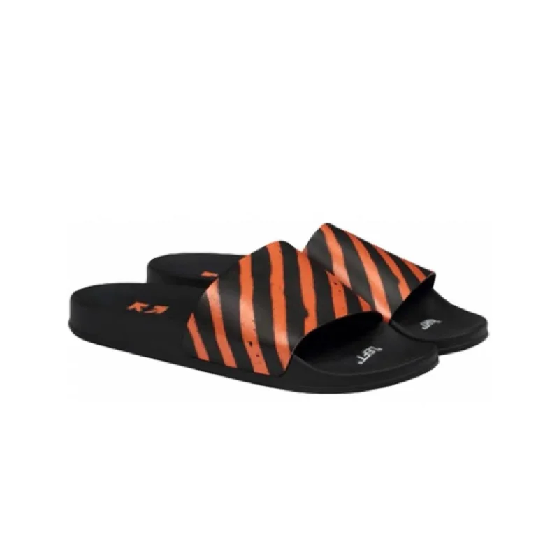 Off-White Spray Stripes Slides Orange
