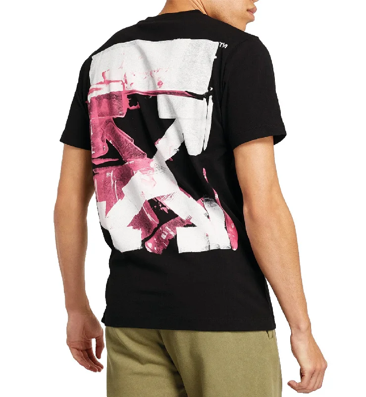 Off-White Slim Fit White Pink Arrow T-Shirt (Black) Off-White Slim Fit White Pink Arrow T-Shirt (Black)